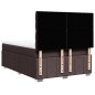 vidaXL Boxspringbett mit Matratze Dunkelbraun 140x190 cm Stoff vidaXL Boxspringbett mit Matratze Dunkelbraun 140x190 cm Stoff