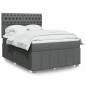 vidaXL Boxspringbett mit Matratze Dunkelgrau 140x190 cm Stoff vidaXL Boxspringbett mit Matratze Dunkelgrau 140x190 cm Stoff
