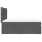 vidaXL Boxspringbett mit Matratze Dunkelgrau 140x190 cm Stoff vidaXL Boxspringbett mit Matratze Dunkelgrau 140x190 cm Stoff