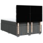 vidaXL Boxspringbett mit Matratze Dunkelgrau 140x190 cm Stoff vidaXL Boxspringbett mit Matratze Dunkelgrau 140x190 cm Stoff