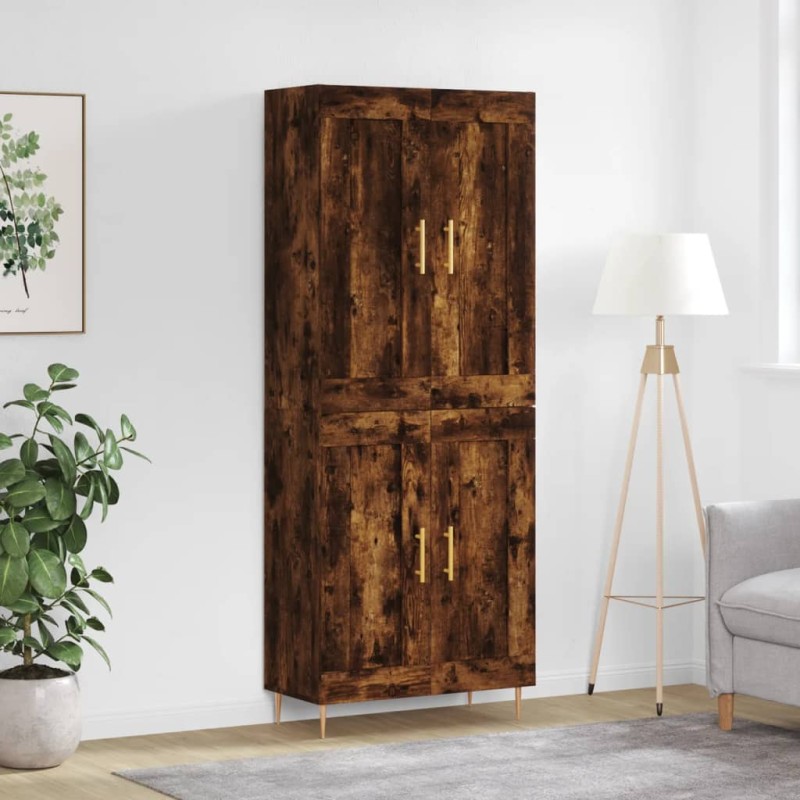 Highboard Räuchereiche 69,5x34x180 cm Holzwerkstoff Highboard Räuchereiche 69,5x34x180 cm Holzwerkstoff