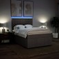 vidaXL Boxspringbett mit Matratze Taupe 140x190 cm Stoff vidaXL Boxspringbett mit Matratze Taupe 140x190 cm Stoff