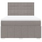 vidaXL Boxspringbett mit Matratze Taupe 140x190 cm Stoff vidaXL Boxspringbett mit Matratze Taupe 140x190 cm Stoff