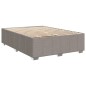 vidaXL Boxspringbett mit Matratze Taupe 140x190 cm Stoff vidaXL Boxspringbett mit Matratze Taupe 140x190 cm Stoff