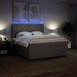 vidaXL Boxspringbett mit Matratze Taupe 200x200 cm Stoff vidaXL Boxspringbett mit Matratze Taupe 200x200 cm Stoff