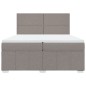 vidaXL Boxspringbett mit Matratze Taupe 200x200 cm Stoff vidaXL Boxspringbett mit Matratze Taupe 200x200 cm Stoff