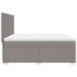 vidaXL Boxspringbett mit Matratze Taupe 200x200 cm Stoff vidaXL Boxspringbett mit Matratze Taupe 200x200 cm Stoff