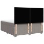 vidaXL Boxspringbett mit Matratze Taupe 200x200 cm Stoff vidaXL Boxspringbett mit Matratze Taupe 200x200 cm Stoff