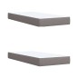 vidaXL Boxspringbett mit Matratze Taupe 200x200 cm Stoff vidaXL Boxspringbett mit Matratze Taupe 200x200 cm Stoff
