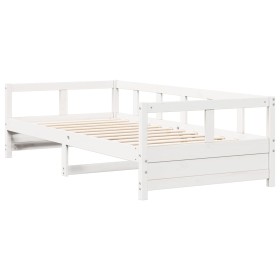 vidaXL Tagesbett ohne Matratze Weiß 80x200 cm Massivholz Kiefer