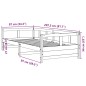 vidaXL Tagesbett ohne Matratze Weiß 80x200 cm Massivholz Kiefer vidaXL Tagesbett ohne Matratze Weiß 80x200 cm Massivholz Kiefer