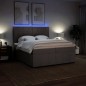 vidaXL Boxspringbett mit Matratze Taupe 200x200 cm Stoff vidaXL Boxspringbett mit Matratze Taupe 200x200 cm Stoff
