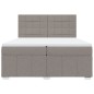 vidaXL Boxspringbett mit Matratze Taupe 200x200 cm Stoff vidaXL Boxspringbett mit Matratze Taupe 200x200 cm Stoff