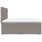 vidaXL Boxspringbett mit Matratze Taupe 200x200 cm Stoff vidaXL Boxspringbett mit Matratze Taupe 200x200 cm Stoff
