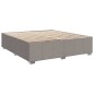 vidaXL Boxspringbett mit Matratze Taupe 200x200 cm Stoff vidaXL Boxspringbett mit Matratze Taupe 200x200 cm Stoff