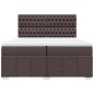 vidaXL Boxspringbett mit Matratze Dunkelbraun 200x200 cm Stoff vidaXL Boxspringbett mit Matratze Dunkelbraun 200x200 cm Stoff