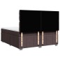 vidaXL Boxspringbett mit Matratze Dunkelbraun 200x200 cm Stoff vidaXL Boxspringbett mit Matratze Dunkelbraun 200x200 cm Stoff