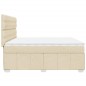 vidaXL Boxspringbett mit Matratze Creme 200x200 cm Stoff vidaXL Boxspringbett mit Matratze Creme 200x200 cm Stoff