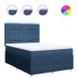 vidaXL Boxspringbett mit Matratze Blau 140x190 cm Stoff vidaXL Boxspringbett mit Matratze Blau 140x190 cm Stoff