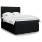 vidaXL Boxspringbett mit Matratze Schwarz 140x190 cm Stoff vidaXL Boxspringbett mit Matratze Schwarz 140x190 cm Stoff