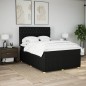 vidaXL Boxspringbett mit Matratze Schwarz 140x190 cm Stoff vidaXL Boxspringbett mit Matratze Schwarz 140x190 cm Stoff