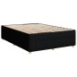 vidaXL Boxspringbett mit Matratze Schwarz 140x190 cm Stoff vidaXL Boxspringbett mit Matratze Schwarz 140x190 cm Stoff