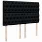 vidaXL Boxspringbett mit Matratze Schwarz 140x190 cm Stoff vidaXL Boxspringbett mit Matratze Schwarz 140x190 cm Stoff