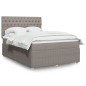 vidaXL Boxspringbett mit Matratze Taupe 140x190 cm Stoff vidaXL Boxspringbett mit Matratze Taupe 140x190 cm Stoff