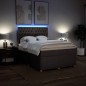 vidaXL Boxspringbett mit Matratze Taupe 140x190 cm Stoff vidaXL Boxspringbett mit Matratze Taupe 140x190 cm Stoff
