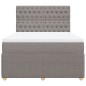 vidaXL Boxspringbett mit Matratze Taupe 140x190 cm Stoff vidaXL Boxspringbett mit Matratze Taupe 140x190 cm Stoff