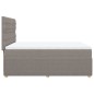 vidaXL Boxspringbett mit Matratze Taupe 140x190 cm Stoff vidaXL Boxspringbett mit Matratze Taupe 140x190 cm Stoff