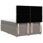vidaXL Boxspringbett mit Matratze Taupe 140x190 cm Stoff vidaXL Boxspringbett mit Matratze Taupe 140x190 cm Stoff