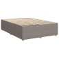 vidaXL Boxspringbett mit Matratze Taupe 140x190 cm Stoff vidaXL Boxspringbett mit Matratze Taupe 140x190 cm Stoff