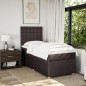 vidaXL Boxspringbett mit Matratze Dunkelbraun 100x200 cm Stoff vidaXL Boxspringbett mit Matratze Dunkelbraun 100x200 cm Stoff