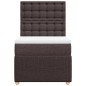 vidaXL Boxspringbett mit Matratze Dunkelbraun 100x200 cm Stoff vidaXL Boxspringbett mit Matratze Dunkelbraun 100x200 cm Stoff