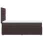 vidaXL Boxspringbett mit Matratze Dunkelbraun 100x200 cm Stoff vidaXL Boxspringbett mit Matratze Dunkelbraun 100x200 cm Stoff