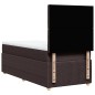 vidaXL Boxspringbett mit Matratze Dunkelbraun 100x200 cm Stoff vidaXL Boxspringbett mit Matratze Dunkelbraun 100x200 cm Stoff