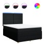 vidaXL Boxspringbett mit Matratze Schwarz 140x200 cm Stoff vidaXL Boxspringbett mit Matratze Schwarz 140x200 cm Stoff