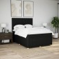 vidaXL Boxspringbett mit Matratze Schwarz 140x200 cm Stoff vidaXL Boxspringbett mit Matratze Schwarz 140x200 cm Stoff
