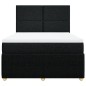 vidaXL Boxspringbett mit Matratze Schwarz 140x200 cm Stoff vidaXL Boxspringbett mit Matratze Schwarz 140x200 cm Stoff