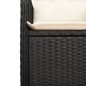 vidaXL 11-tlg. Garten-Bistro-Set mit Kissen Schwarz Poly Rattan vidaXL 11-tlg. Garten-Bistro-Set mit Kissen Schwarz Poly Rattan
