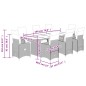 vidaXL 9-tlg. Garten-Bistro-Set mit Kissen Grau Poly Rattan vidaXL 9-tlg. Garten-Bistro-Set mit Kissen Grau Poly Rattan