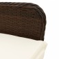 vidaXL 9-tlg. Garten-Bistro-Set mit Kissen Braun Poly Rattan vidaXL 9-tlg. Garten-Bistro-Set mit Kissen Braun Poly Rattan