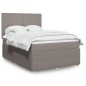 vidaXL Boxspringbett mit Matratze Taupe 140x200 cm Stoff vidaXL Boxspringbett mit Matratze Taupe 140x200 cm Stoff
