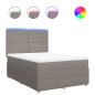 vidaXL Boxspringbett mit Matratze Taupe 140x200 cm Stoff vidaXL Boxspringbett mit Matratze Taupe 140x200 cm Stoff