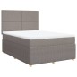 vidaXL Boxspringbett mit Matratze Taupe 140x200 cm Stoff vidaXL Boxspringbett mit Matratze Taupe 140x200 cm Stoff