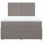 vidaXL Boxspringbett mit Matratze Taupe 140x200 cm Stoff vidaXL Boxspringbett mit Matratze Taupe 140x200 cm Stoff