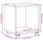 vidaXL Rollschrank Altholz-Optik 37x33x42,5 cm Holzwerkstoff vidaXL Rollschrank Altholz-Optik 37x33x42,5 cm Holzwerkstoff