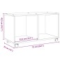 vidaXL Rollschrank Weiß 72x33x42,5 cm Holzwerkstoff vidaXL Rollschrank Weiß 72x33x42,5 cm Holzwerkstoff