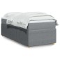 vidaXL Boxspringbett mit Matratze Hellgrau 80x200 cm Stoff vidaXL Boxspringbett mit Matratze Hellgrau 80x200 cm Stoff